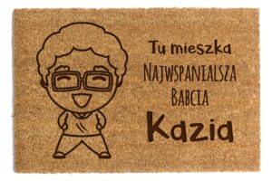 Personalizowana wycieraczka na dzień babci z imieniem