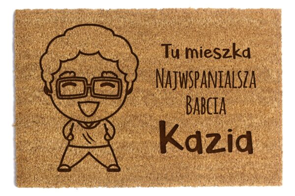 Personalizowana wycieraczka na dzień babci z imieniem