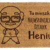 Prezent wycieraczka na dzień dziadka z imieniem