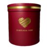Bordowe pudełko flower box złota obwódka eleganckie pudełko prezent
