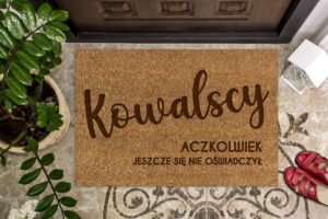 Wycieraczka Państwo Nazwisko Aczkolwiek się jeszcze nie oświadczył