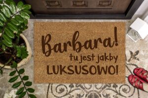 Wycieraczka Marian tu jest jakby luksusowo Personalizowana