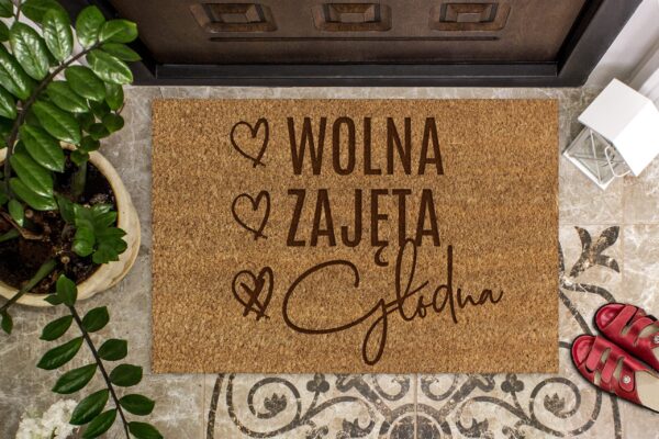 Wycieraczka Wolna Zajęta Głodna