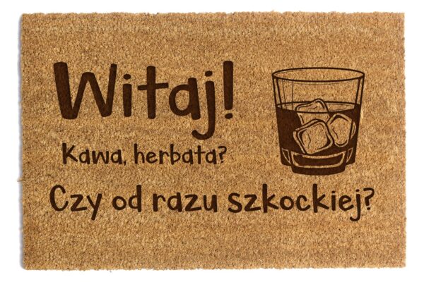 Wycieraczka Kawa Herbata czy od razu szkockiej?