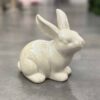 Ceramiczny zajączek w kolorze białym