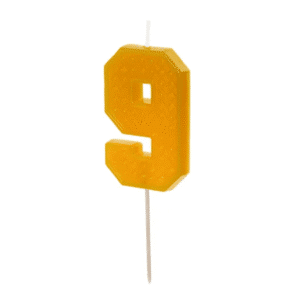 Świeczka cyfra 9 w kształcie LEGO