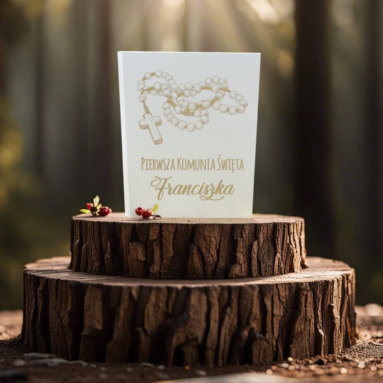 Pięknie oprawiona biblia z dedykacją dla chłopca lub dziewczynki