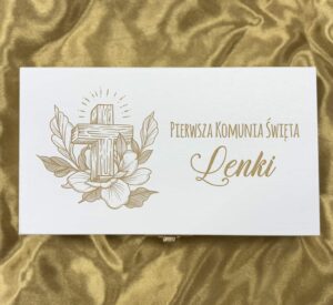 Pamiątka Pierwszej Komunii Świętej Pudełko Na Pieniądze Personalizowane