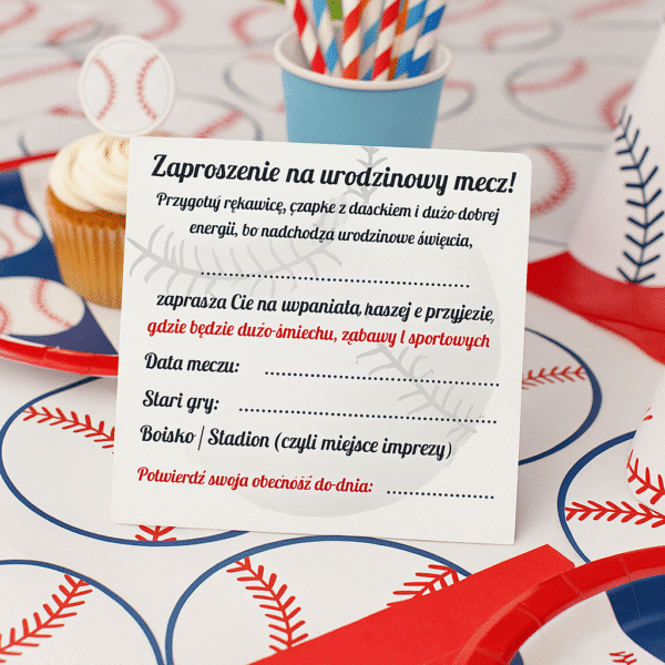 Zaproszenia urodzinowe baseball