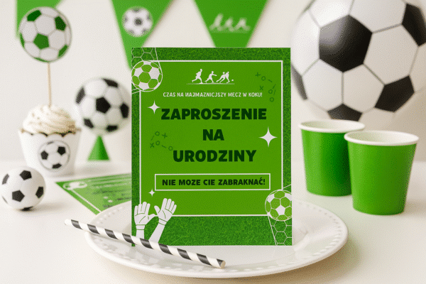 Zaproszenie na urodziny piłka nożna