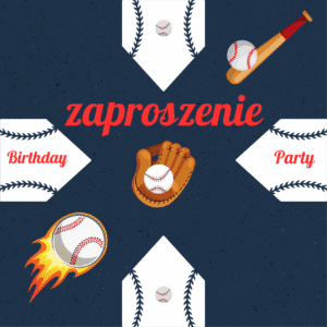 Zaproszenie na urodziny baseball