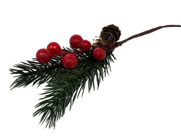 Gałązka świerku jarzębina Dodatek do kompozycji w postaci gałązki świerku