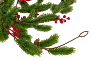 Girlanda świąteczna świerkowa z jarzębiną i szyszkami