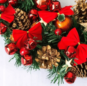 Kokardki czerwone na choinkę