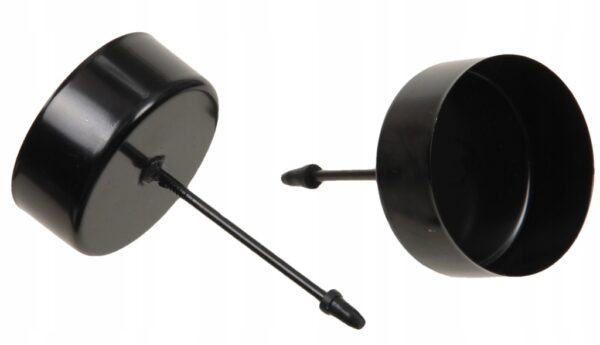 Podstawki pod świece w kolorze czarnym 4cm 4 sztuki