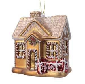 Szklana bombka dom z piernika