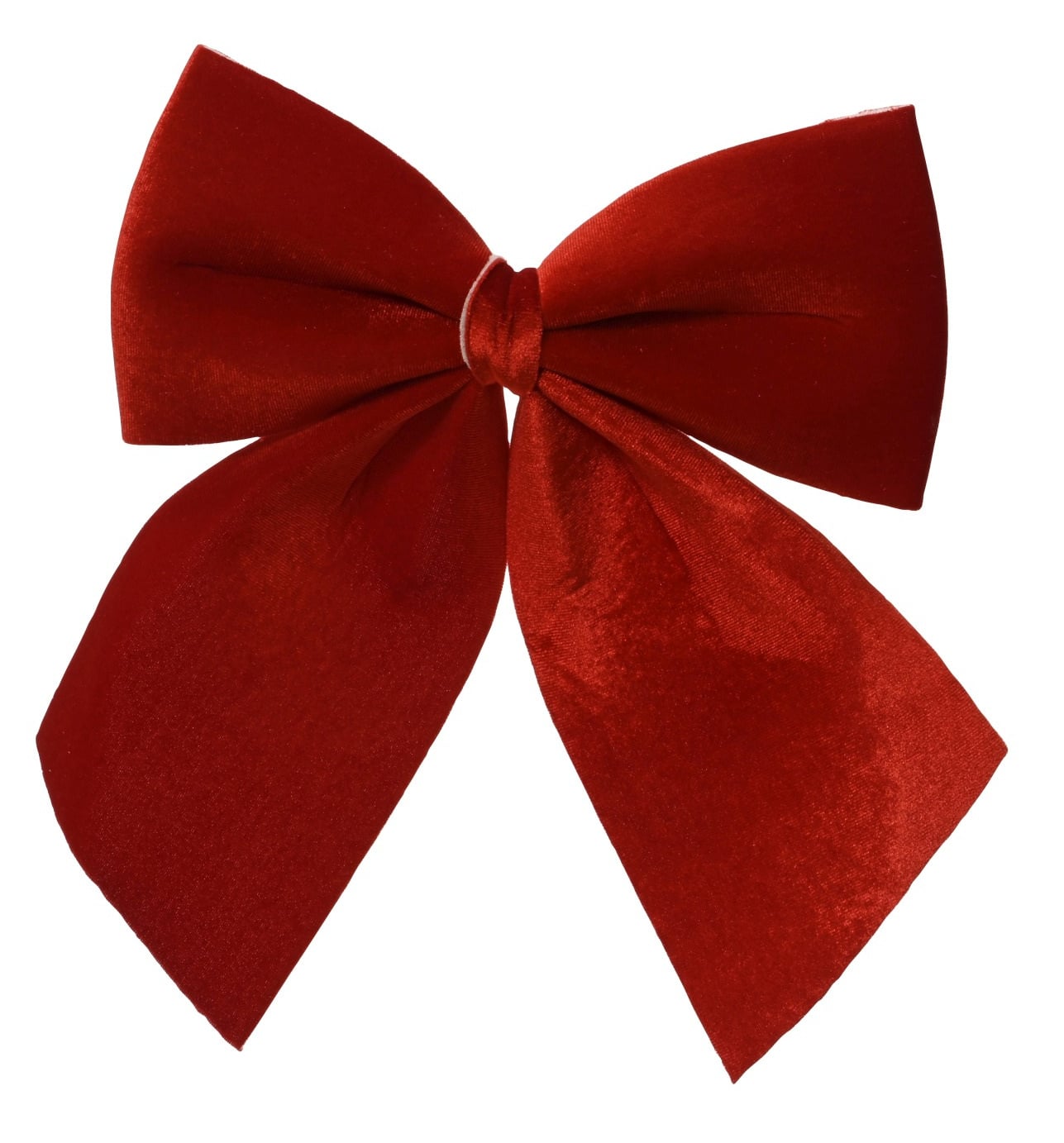 Czerwona kokarda na choinkę welurowa