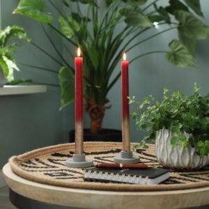 Świece bordowe na stół świąteczne złoty brokat