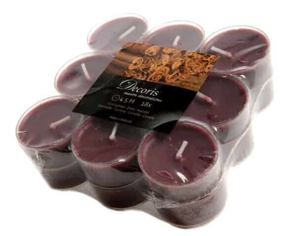 Zestaw 18 sztuk tealightow cynmonowych