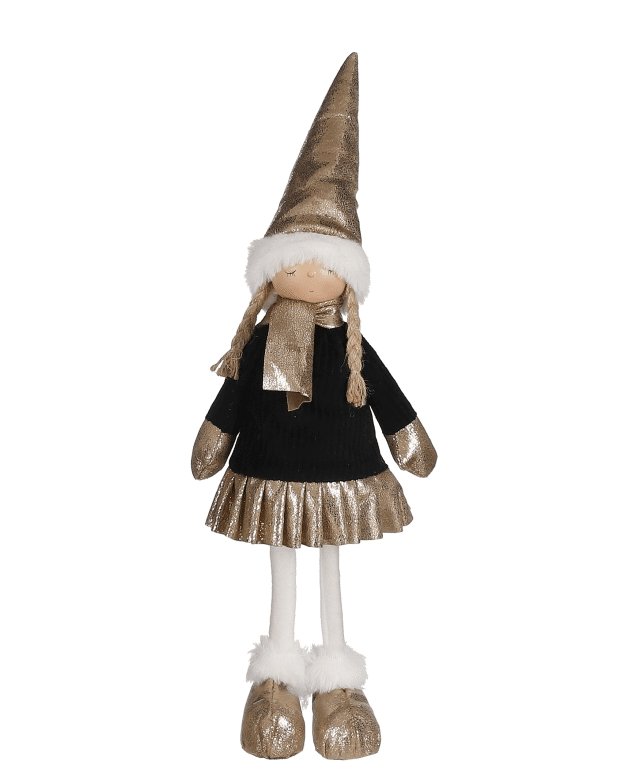 Anioł Skarzt Czarno Złoty Świąteczny