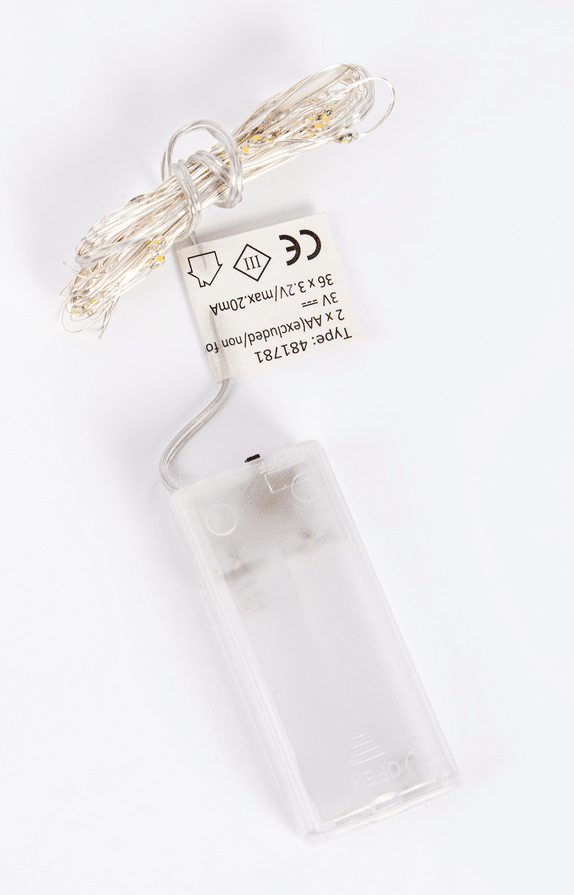 Wiązka lampki sznur ciepły biały micro 36 LED 53cm