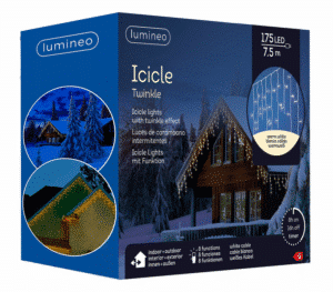 Świąteczne lampki Luminea Icicle Twinkle 175 LED Ciepłe