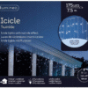 Świąteczne lampki Luminea Icicle Twinkle 175 LED (7,5 m) z zimnym białym światłem i efektem migotania