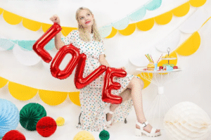 Balon foliowy dekoracja walentynkowa LOVE