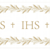 Bieżnik komunijny złote IHS hostia krzyż