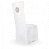 Pokrowiec na krzesło komunijny biały złota hostia