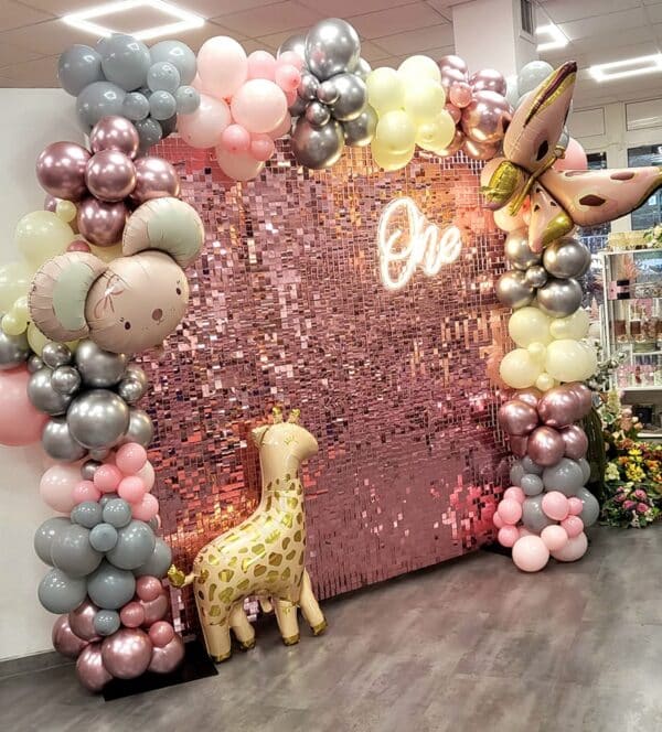 Tło Cekinowe Rose Gold 240 x 240cm - wynajem