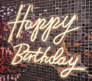 Napis Ledowy Happy Birthday