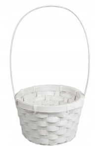 Biały Koszyczek Wielkanocny 15 × 28 Koszyk na Prezent