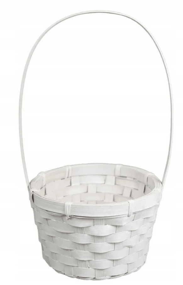 Biały Koszyczek Wielkanocny 15 × 28 Koszyk na Prezent
