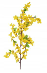 Gałązka forsycji z liśćmi 55 cm – wiosenna dekoracja