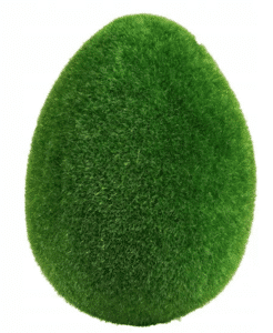 Jajo wielkanocne z imitacji mchu 15 cm. Naturalna dekoracja do stroików, stołu i wnętrz. Styl eko i wiosenny klimat.