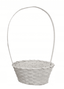 Koszyk w kolorze białym wielkanoc komunia