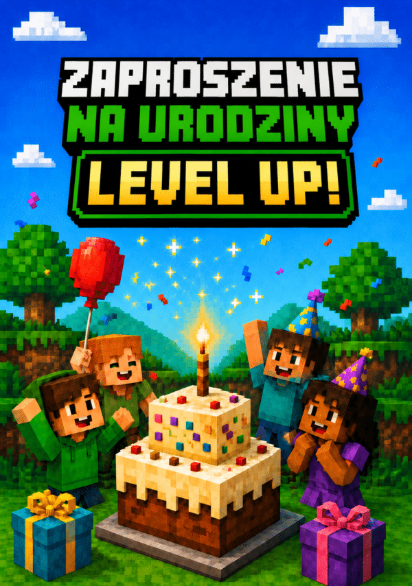 Zaproszenia urodzinowe minecraft