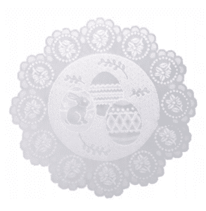 Serwetka ażurowa do koszyczka w kolorze białym 40cm