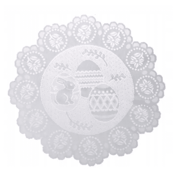 Serwetka ażurowa do koszyczka w kolorze białym 40cm