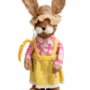 Zając wielkanocny słomiany 48 cm w stylu rustykalnym. Urocza dekoracja do domu na Wielkanoc i wiosnę.