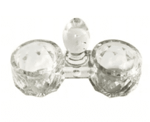 Zestaw na masło i chrzan do koszyczka wielkanocnego. Szklany, elegancki i praktyczny dodatek na święta.