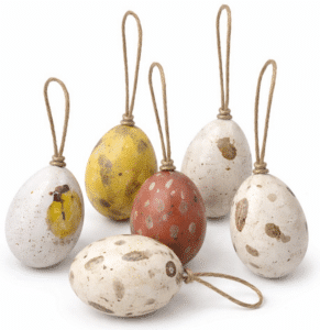 Zawieszki Wielkanocne Jajka 6 szt – Ozdoby Wielkanocne na Gałązki