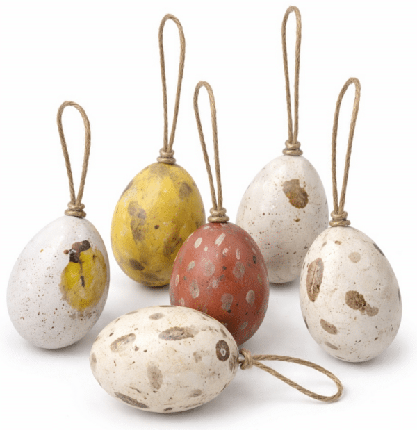 Zawieszki Wielkanocne Jajka 6 szt – Ozdoby Wielkanocne na Gałązki