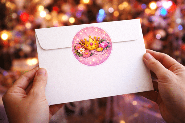 Zaproszenia urodzinowe Księżniczka dla dziewczynki – 8 szt. + koperty C6 i naklejki | Zaproszenia Princess