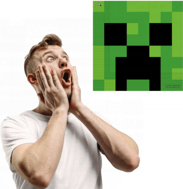 Serwetki Minecraft piksele 33x33 cm