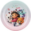Talerzyki papierowe 23cm Domek Gabi