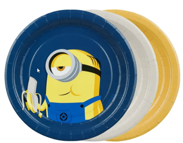Talerzyki Minionki, 18 cm, mix