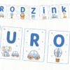 Baner-Girlanda na 1 urodzinki dla chłopca