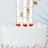 Fontanna-Raca na tort w różowe serduszka 18cm